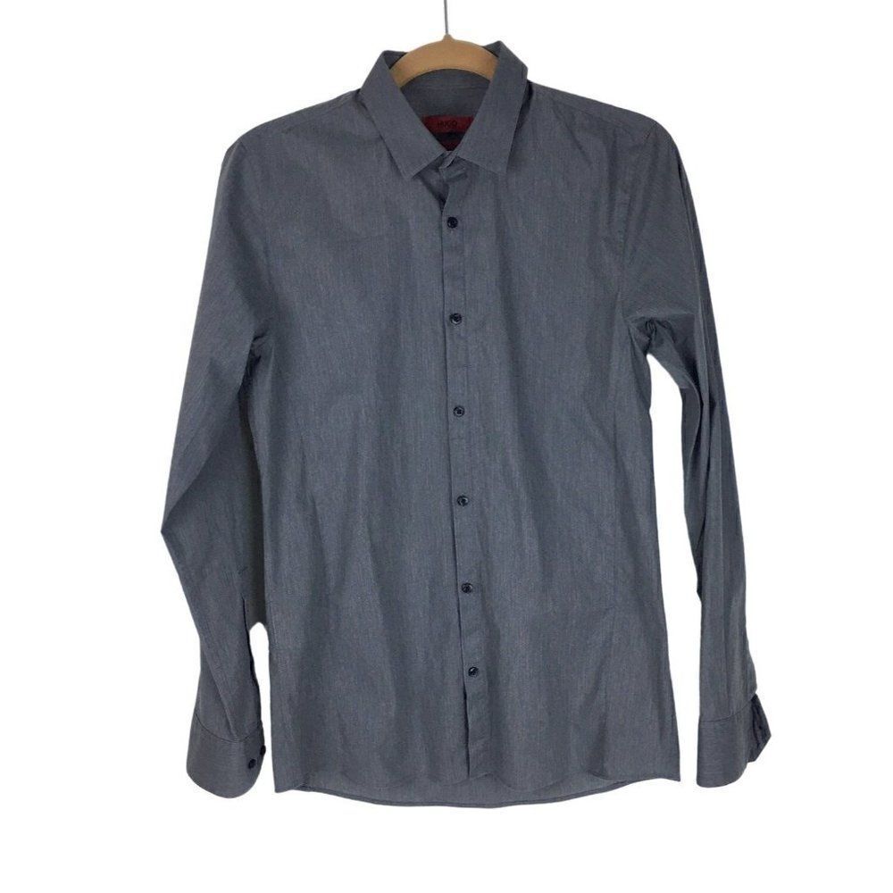 Hugo Boss Mens Grey Shirt Size Small